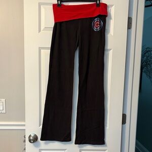 Victoria's Secret Black and Red Flare yoga Pants